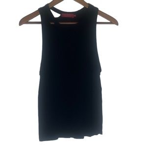 Philanthropy XS Black Distressed Tank Top